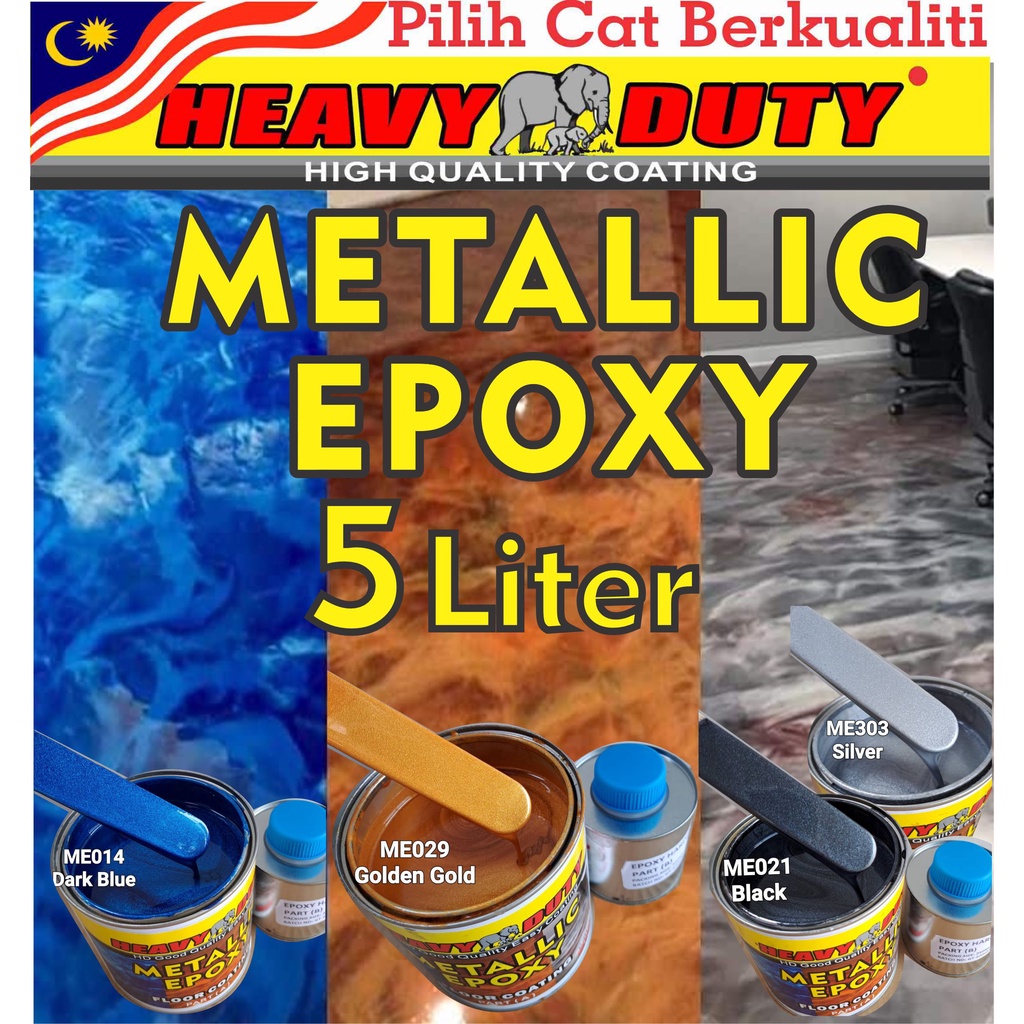 5 LITER ( Metallic Epoxy Paint ) 5L METALLIC EPOXY FLOOR PAINT [ HEAVY