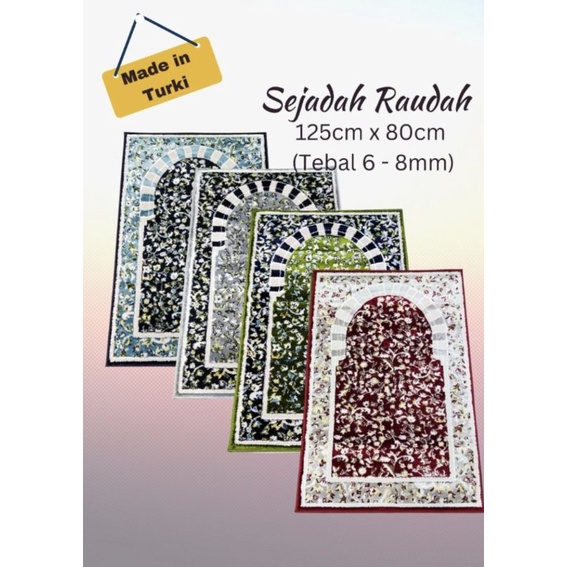 Sejadah Raudah Original Turki | Raudah Masjid NABAWI buatan Turki ...