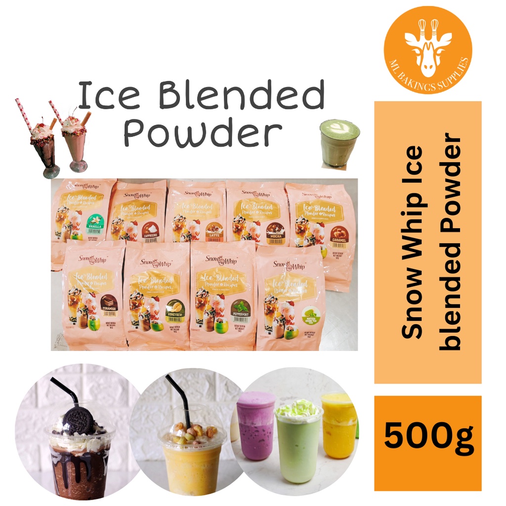 Ready Stock 500g Repacked Snow Whip Ice Blended Powder Serbuk Ice Blended Ice Blended Flavor 2349