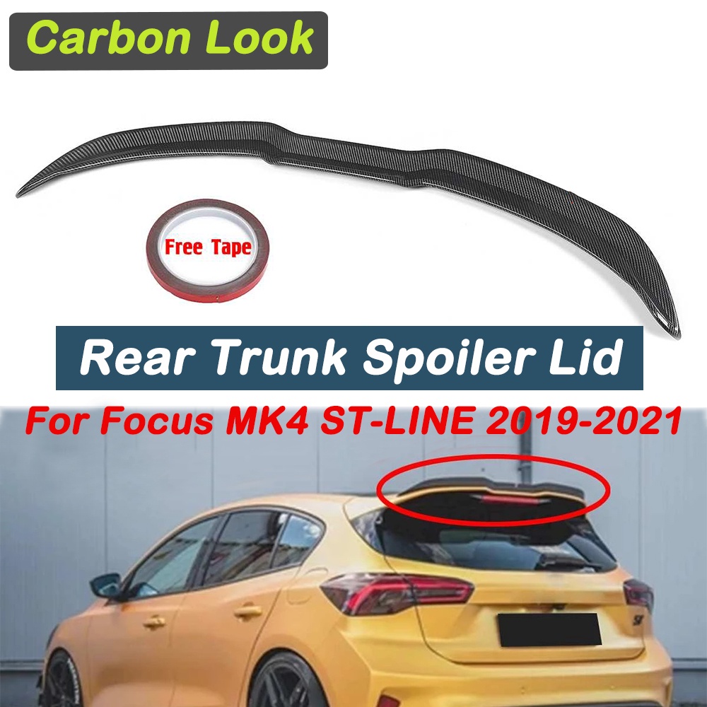 Carbon Fiber Look Car Rear Trunk Spoiler Wing Lip Lid For Ford For ...