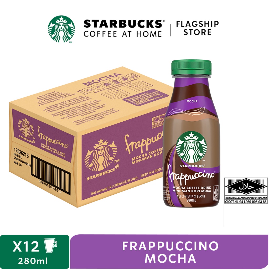 [Pack of 12] Starbucks® Mocha Frappuccino® Ready-to-Drink, 280ml Bottle ...