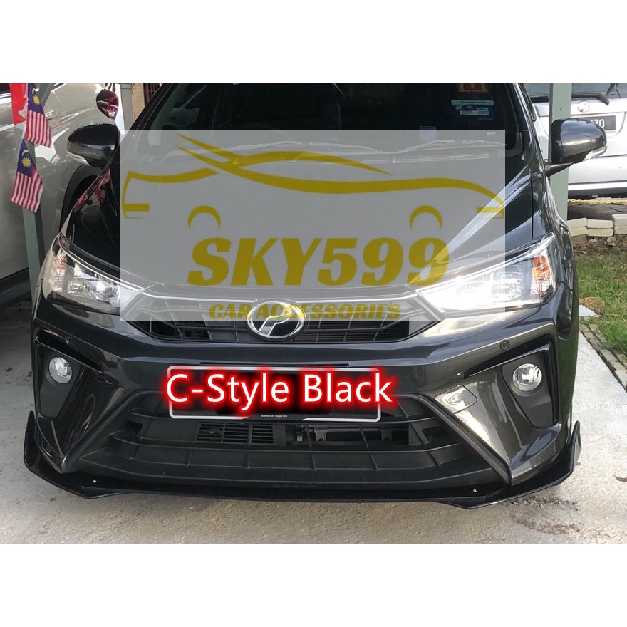 Perodua Bezza Front Bumper Diffuser Lip Wrap Angle Splitters Spoiler ...