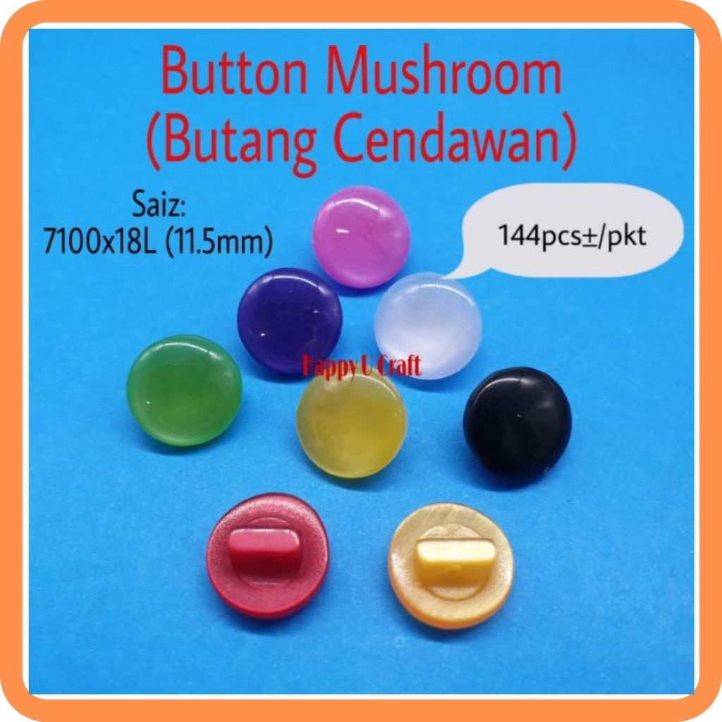 (144pcs±/pkt) Button Mushroom/ Butang Cendawan | Shopee Malaysia