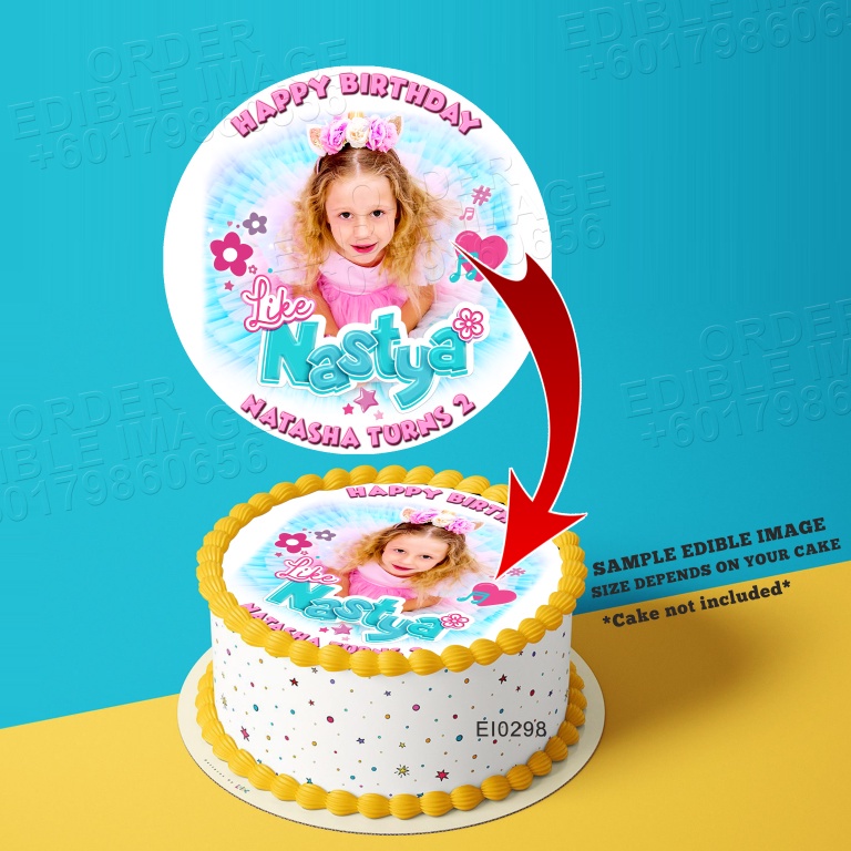 Printing EI Like Nastya DE Edible Image Print Cake Photo Icing Paper
