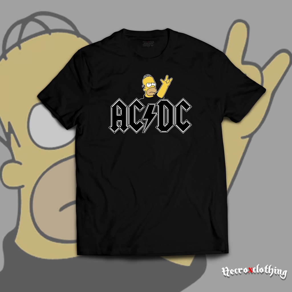 🔥 NEW ARRIVAL🔥 ACDC x HOMER SIMPSON Premium Cotton T-shirt | Shopee ...