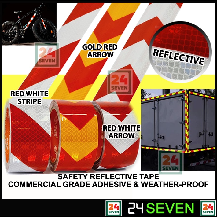 HEAVY DUTY SELF ADHESIVE SAFETY WARNING REFLECTIVE TAPE STICKER LORI ...