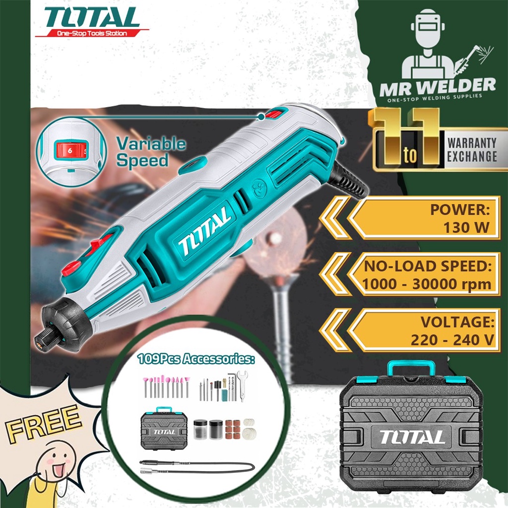 TOTAL DRILL MINI GRINDER TG513326 130W MINI ELECTRIC DIE GRINDER