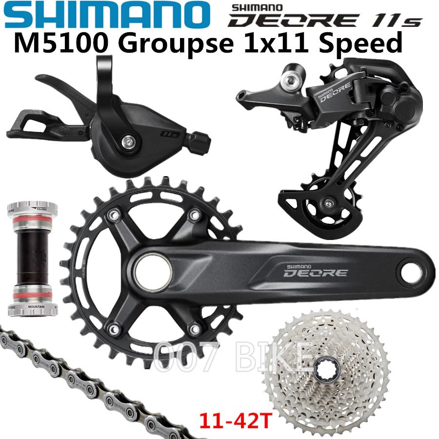 SHIMANO DEORE M5100 Groupset MTB 1x11-Speed 11-42T 11-51T BR-MT200 ...