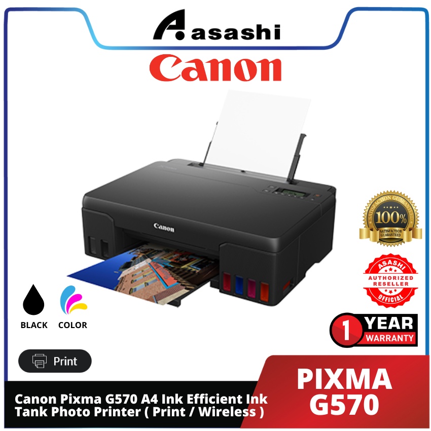 Canon G570 A4 Ink Efficient Photo Printer (Print,Wireless) 1 Yrs