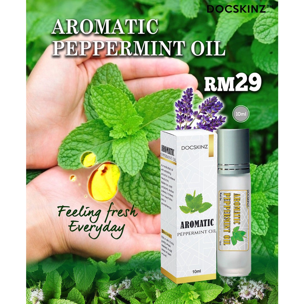 Hq Aromatic Peppermint Oil By Docskinz Aromatheraphy Oil Roll On