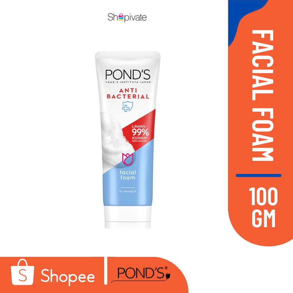 Ponds Anti Bacterial Facial Foam 100g Exp Jan 2024 Shopee Malaysia 6178