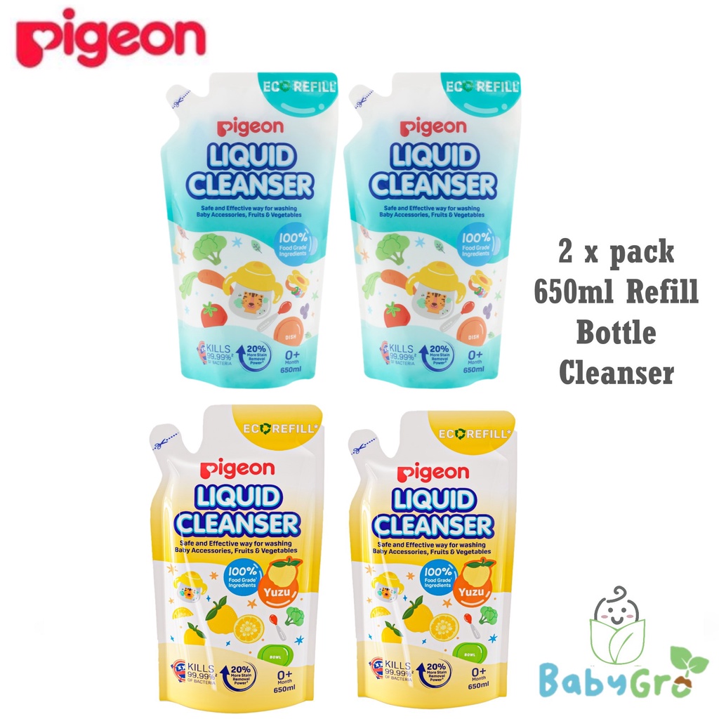 Pigeon Liquid Bottle Cleanser Refill (Natural / Yuzu) x 2's pack 650ml