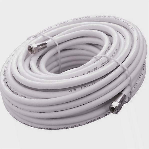 Coaxial RG6 Cable 15m with 2 connectors for (Antenna or Sat-dish ...