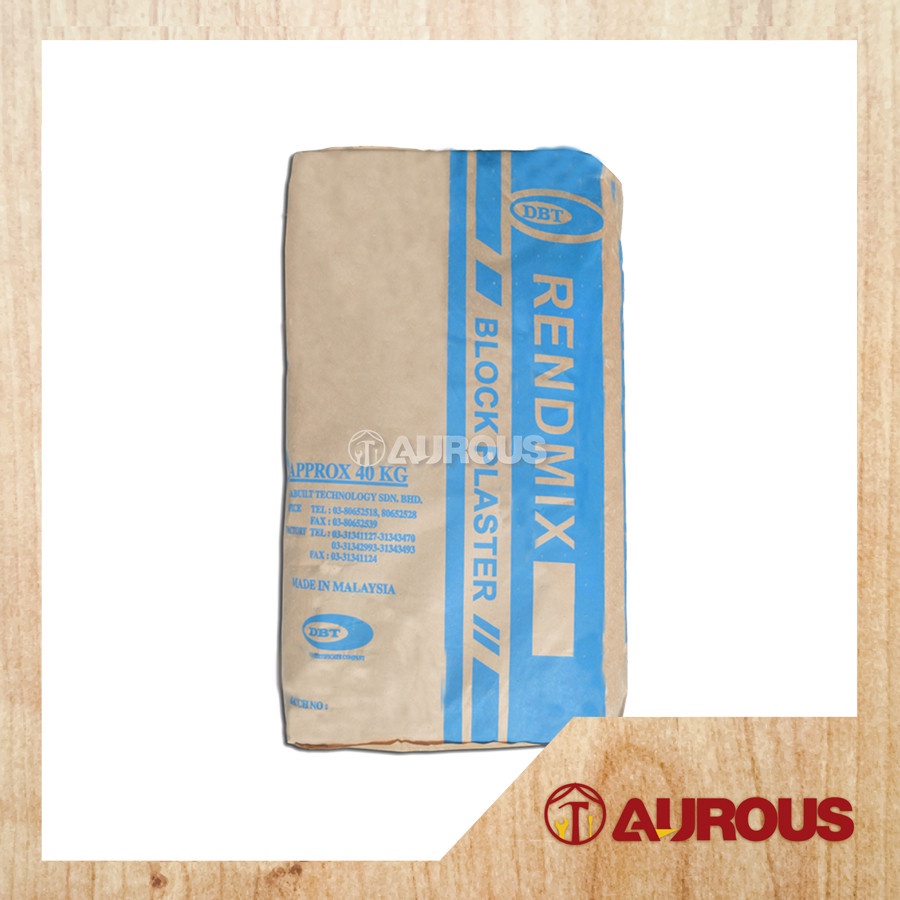 RENDMIX M/T 3 IN 1 CEMENT READY MIX CEMENT SIMEN RENDER 40KG (DURA BUILT BRAND) Shopee Malaysia