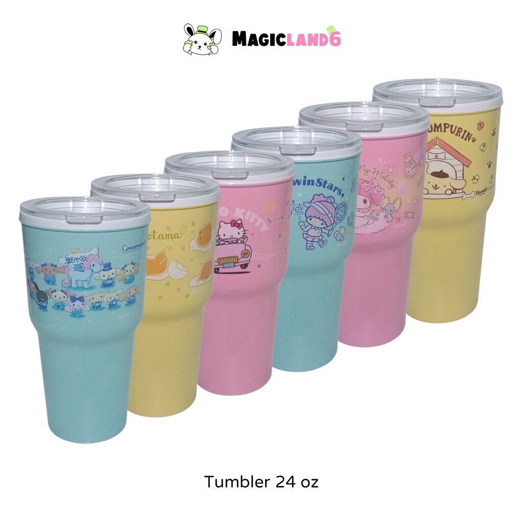 Tumbler 24 oz Sanrio Cool Lock Plastic Cold Storage Cup 24 Cartoon Pattern Hello Kitty Yeti