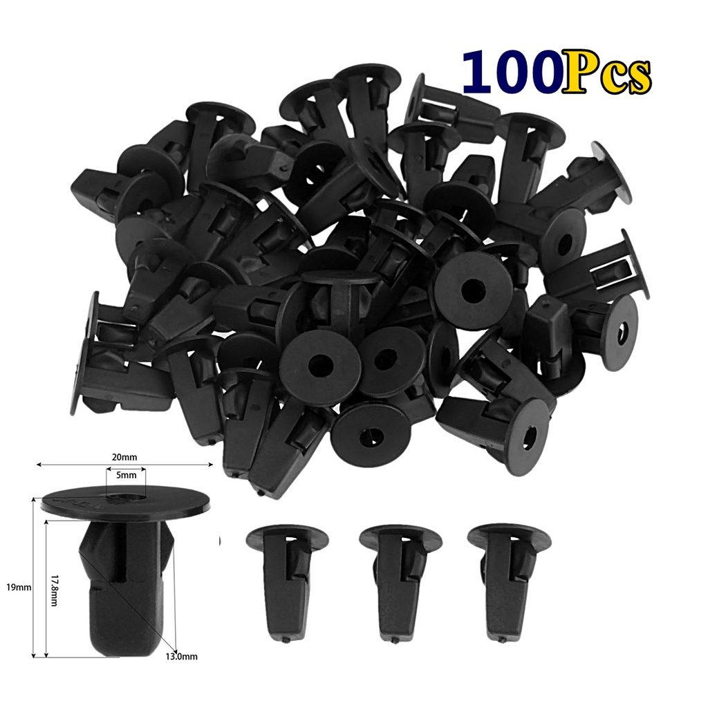 100Pcs Car Clip Fender Clip Viva Myvi Car Push Pin Rivet Klip Kereta ...