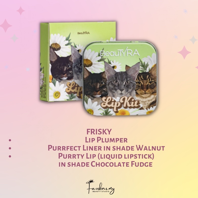 [READYSTOCK]BEAUTYRA KUIH RAYA LIP KIT DESSERT CINDERELLA MARIPOSA MEOW