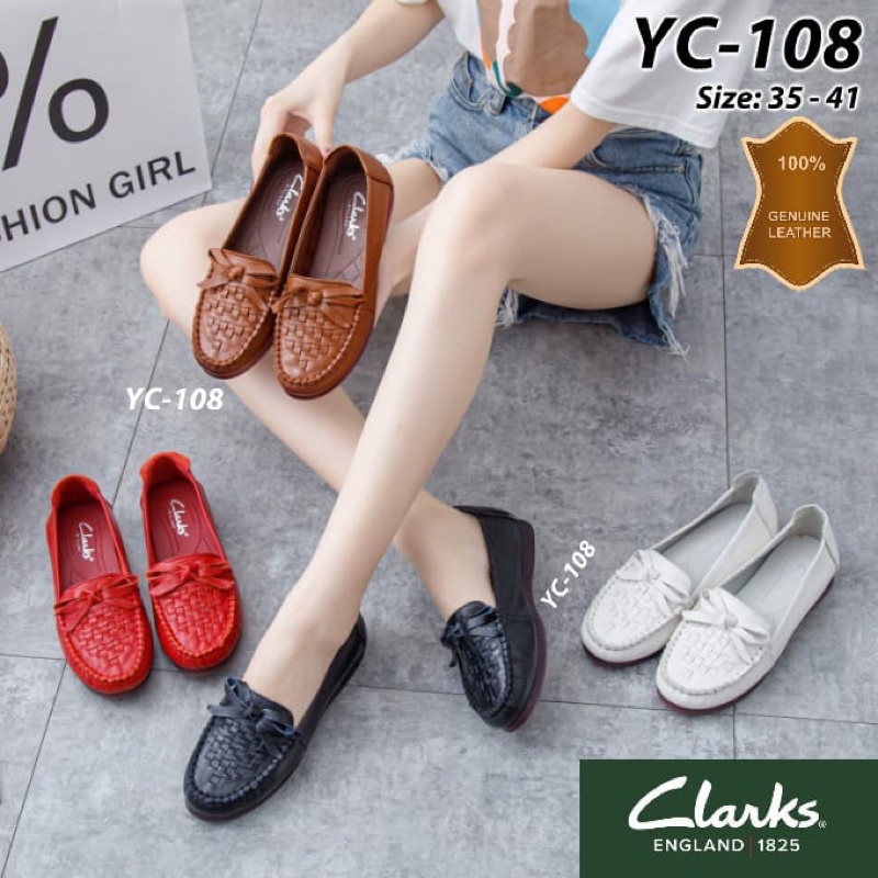 Clarks YC-108 Leather Loafer/Clark Shoes/Women's Leather Office Work ...
