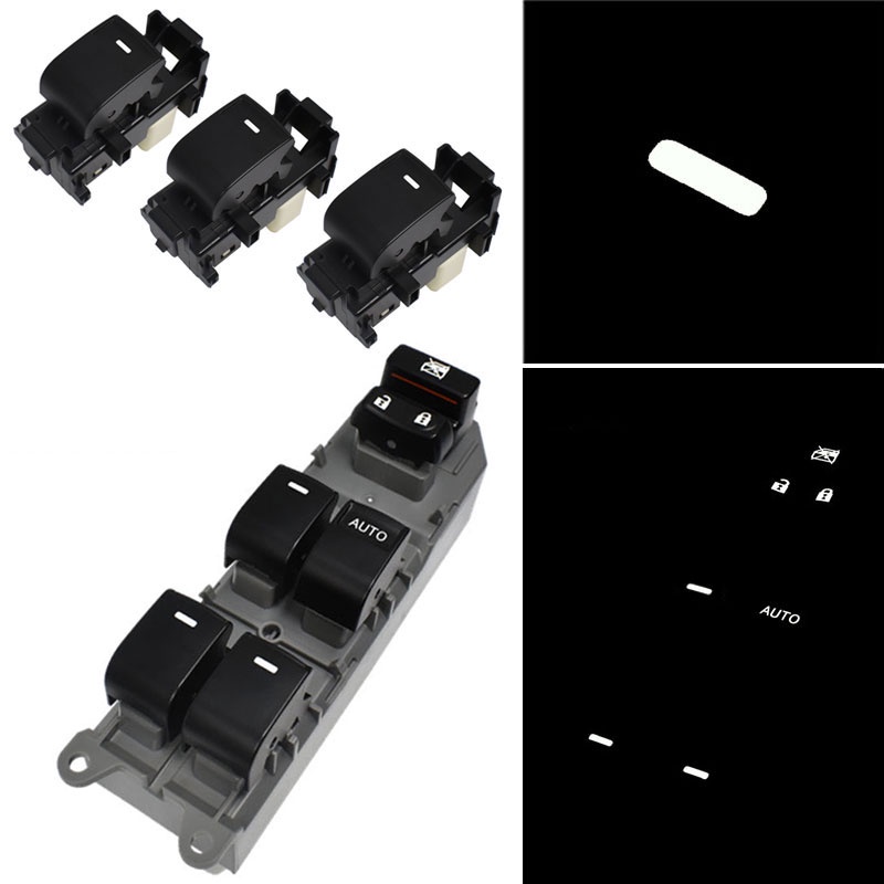 Lighted LED Power Single Window Switch for Toyota RAV4 RAV 4 Camry Corolla Yaris Vios Highlander