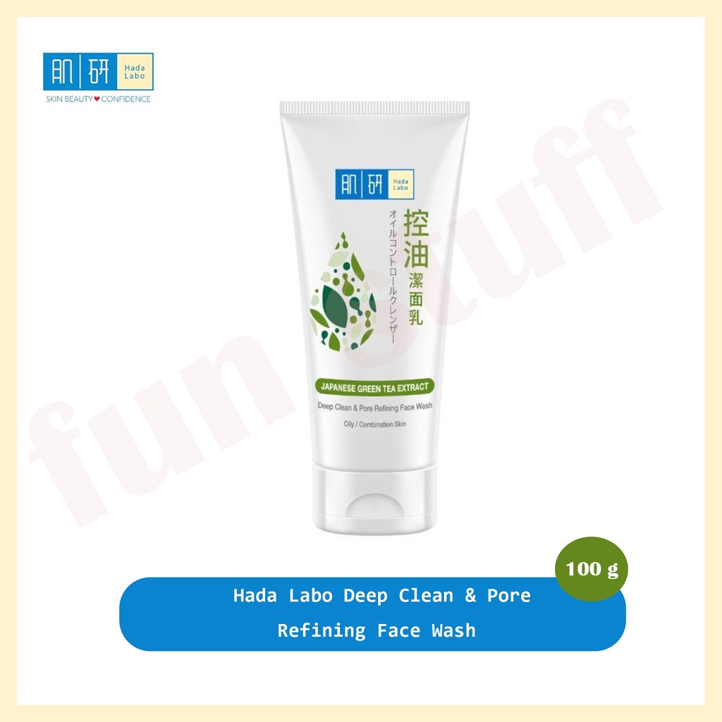 HADA LABO Deep Clean & Pore Refining Face Wash Japanese Green Tea