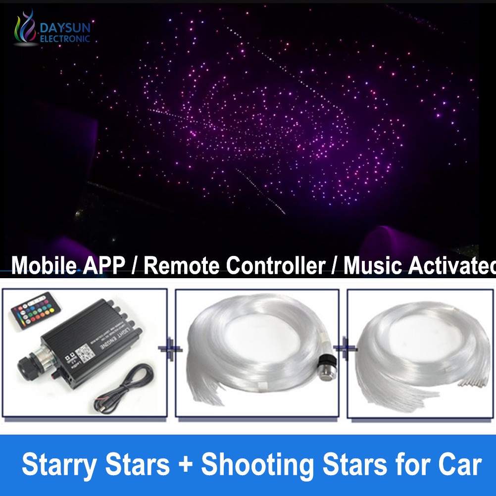 New RGBW Starry Shooting Stars for Car Ceiling Music Control House ...