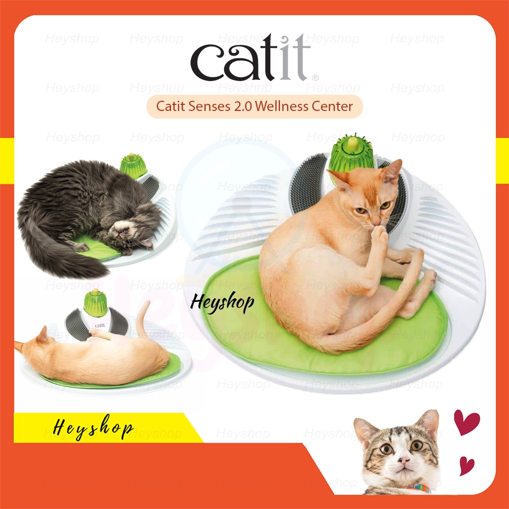 Catit Senses 2.0 Wellness Center Mainan Kucing Cat Toy Grooming Brush Rubbing Massage Relax Comb Shedding Hair Shopee Malaysia