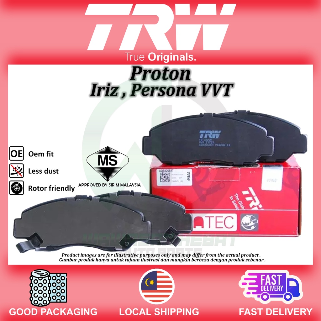 Proton Persona VVT , Iriz Front Brake Pad , Disc Brake Pads TRW ATEC