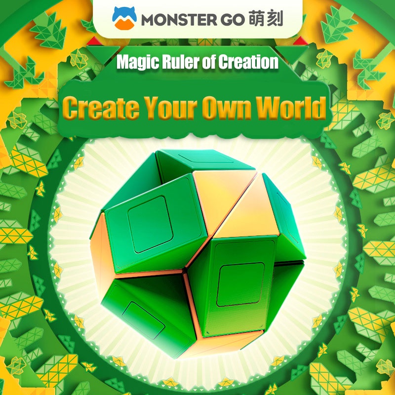 Monster Go Magnetic 24 Blocks Snake Puzzle MG Magic Ruler | Shopee Malaysia