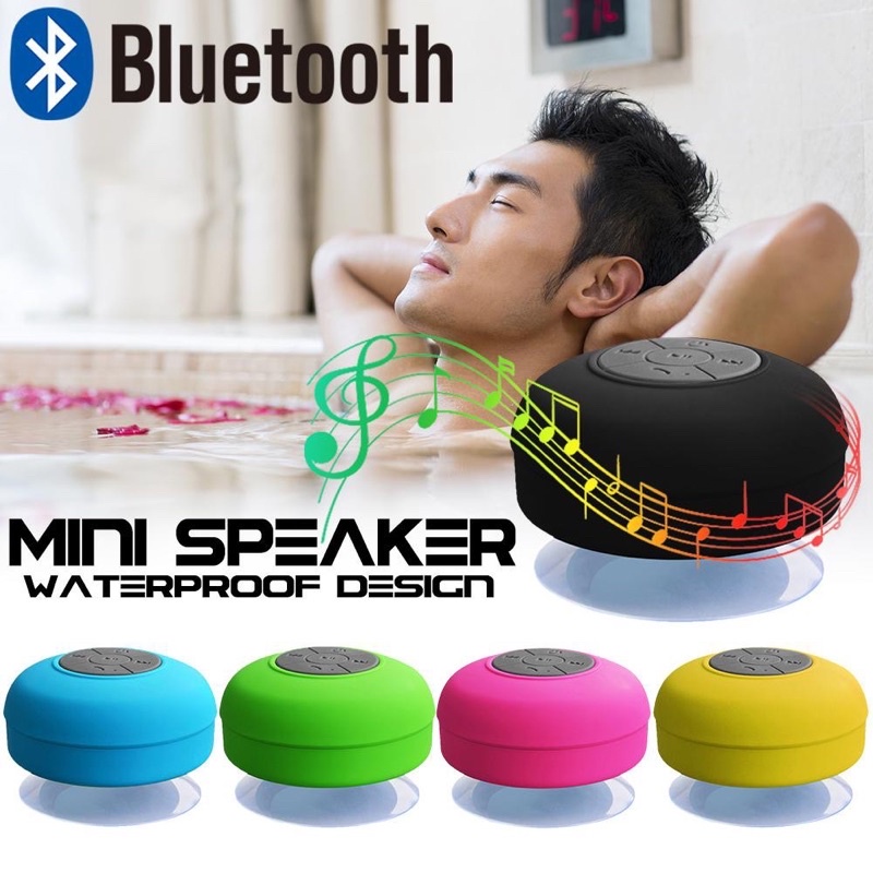 Mini Bluetooth Speaker IPX4 Waterproof Wireless Suction Shower Audio ...