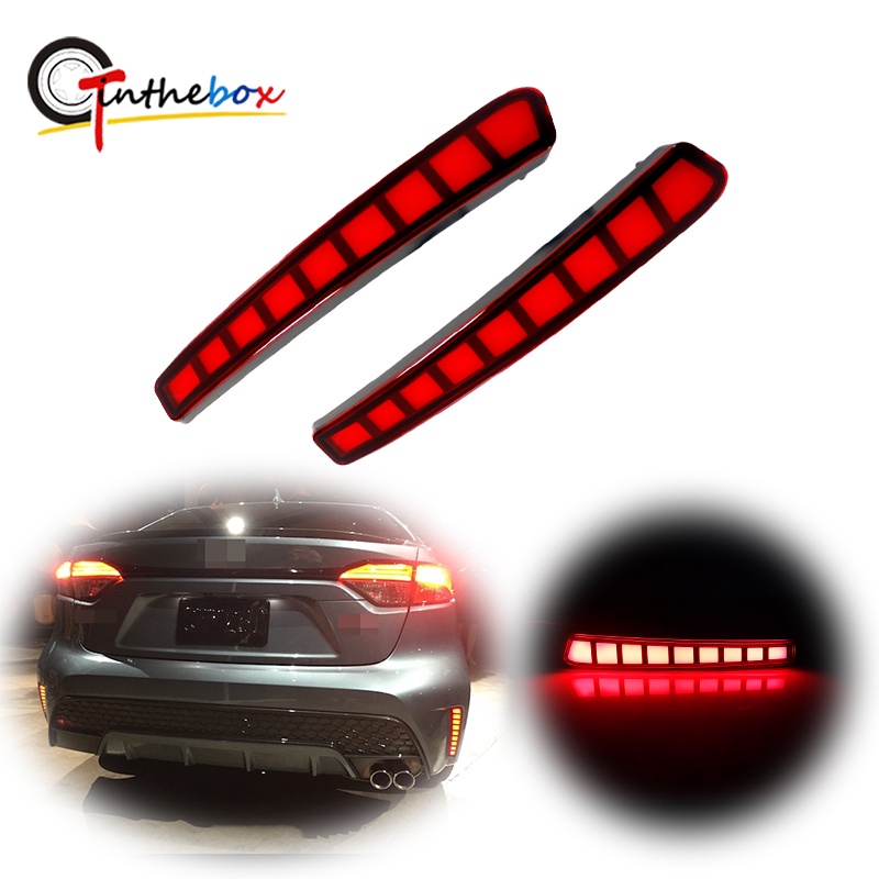 Smoked LED Rear Bumper Tail Lights W/ Turn Signals For 2020-2021 Toyota Corolla – DOT/SAE Certified