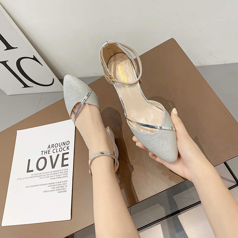[with box] Kasut Kahwin French Women Bridesmaid Wedding Block Heels ...