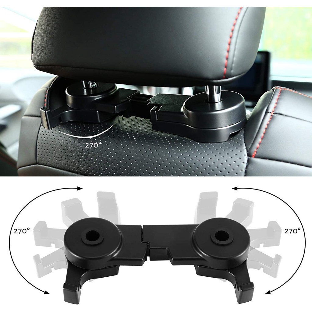 360 Car Seat Hook Hanger Invisible Holder Back Headrest Mount