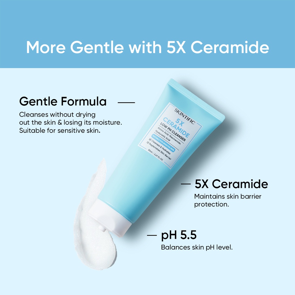 SKINTIFIC - 5X Ceramide Set /5X Ceramide Cleanser/5X Moisturizer Gel ...