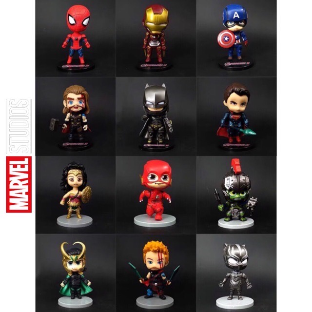 Marvel Spider-man Ironman Captain America Thor Batman Superman Black 