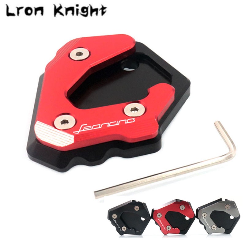 Piede Laterale Allargato In Alluminio CNC Per Benelli Leoncino 500/250, Piastra Con Logo, Accessorio Moto Stabile