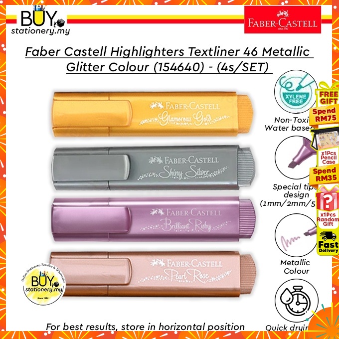 Faber Castell Glitter Highlighter Pen Highlight 46 Metallic Pen (154640