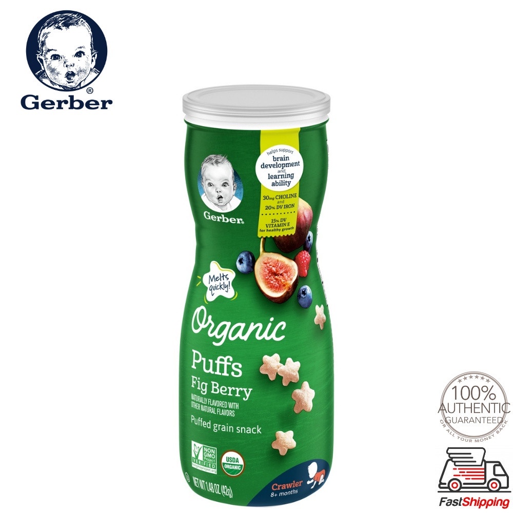 Gerber Organic Puffs Fig Berry 42g (Long Expiry) | Shopee Malaysia