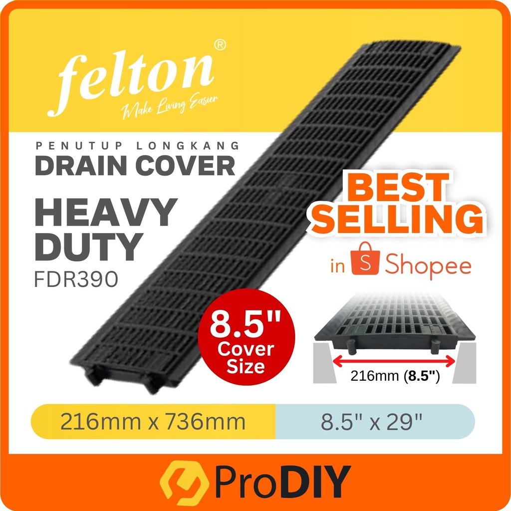 PRODIY FELTON Drain Cover PVC Penutup Longkang Plastic Tutup Longkang