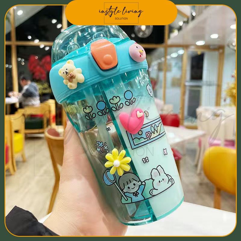 [READY STOCK] Cute Double Drinking Bottle Dual-Use High-Value Separated ...