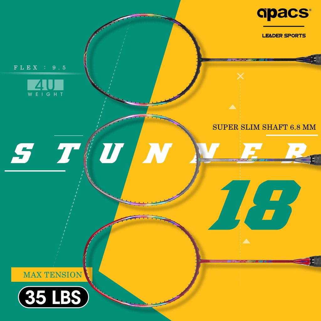 (FREE STRING & GRIP) APACS BADMINTON RACKET STUNNER 18 | Shopee Malaysia