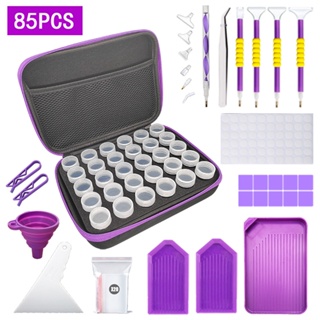 305 Pcs Diamond Painting Kit with Embroidery Storage Box, Rollers,  Tweezers, Sticky Pens, Cross Stitch Tools 