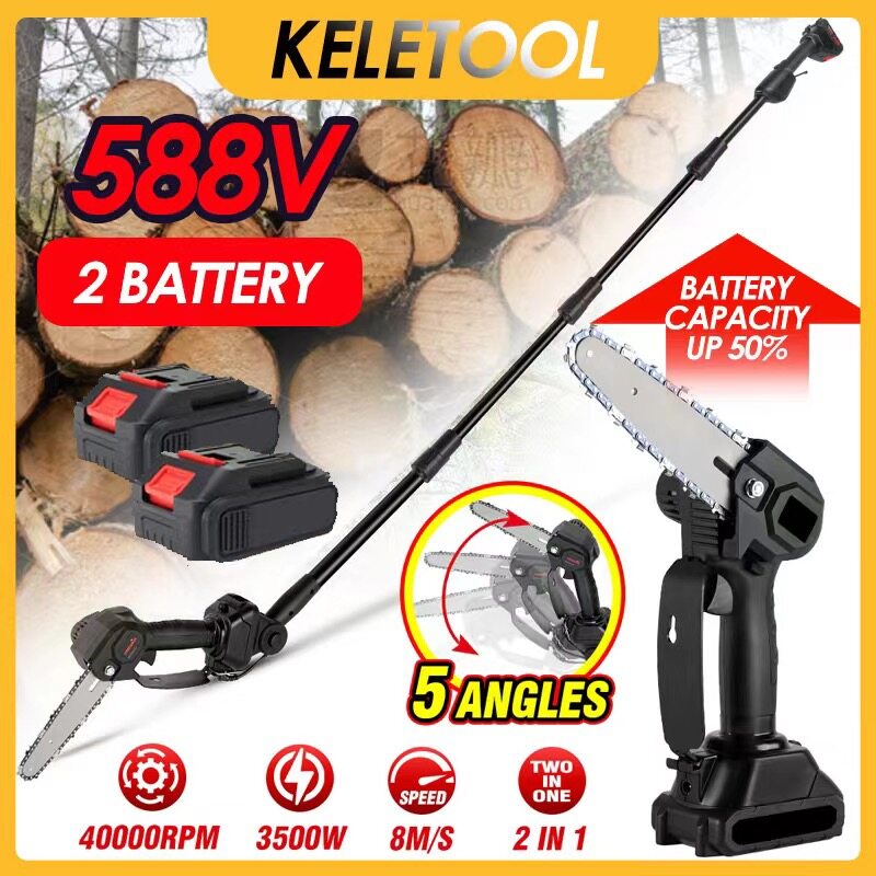 electric chainsaw 6 Inch Telescoping Pole Electric Chainsaw Cordless