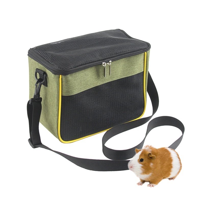 Hamster Sling Carrier Adjustable Strap Portable Small Animal Travel Cage Pouch Shopee Malaysia