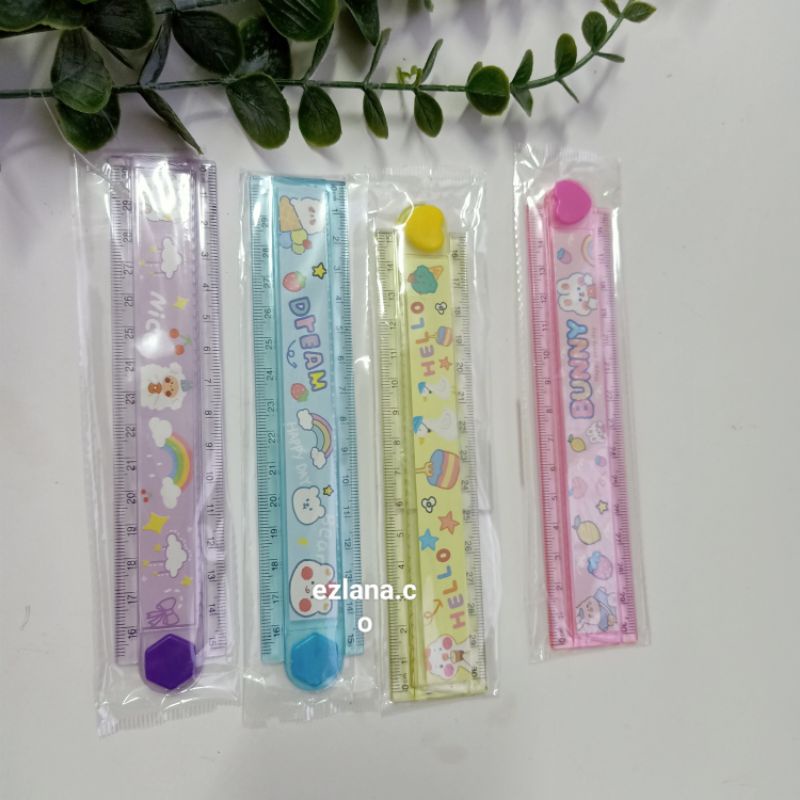 2in1 Foldable Ruler 30cm Pony Bunny Cartoon Shape Drawing | Kids ...