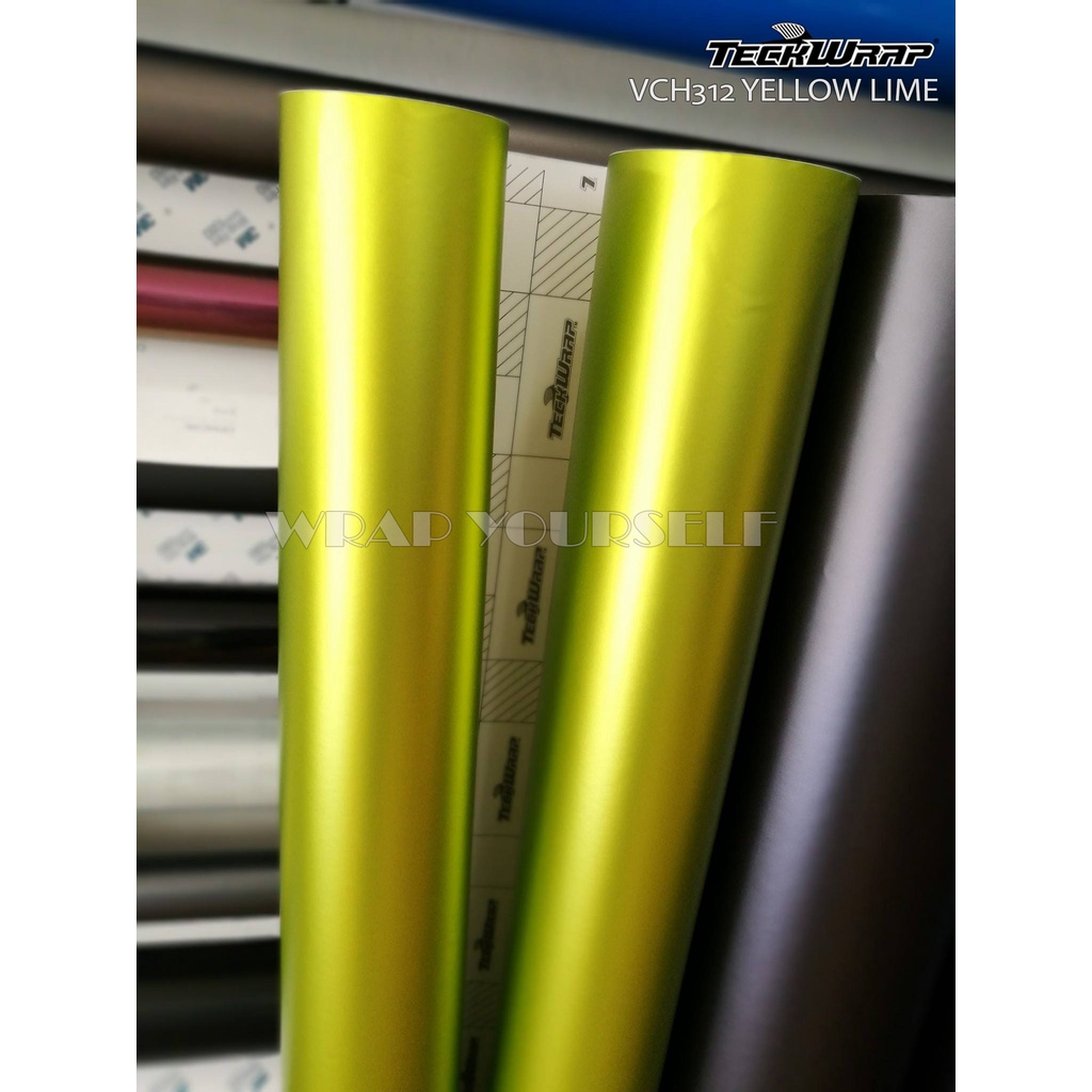 Teckwrap USA VCH312 YELLOW LIME Sticker Vinyl Air Free Car Wrap Films ...