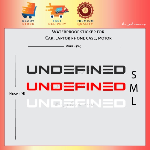Undefined Sticker reflective stiker Racing motor Waterproof Car kereta ...