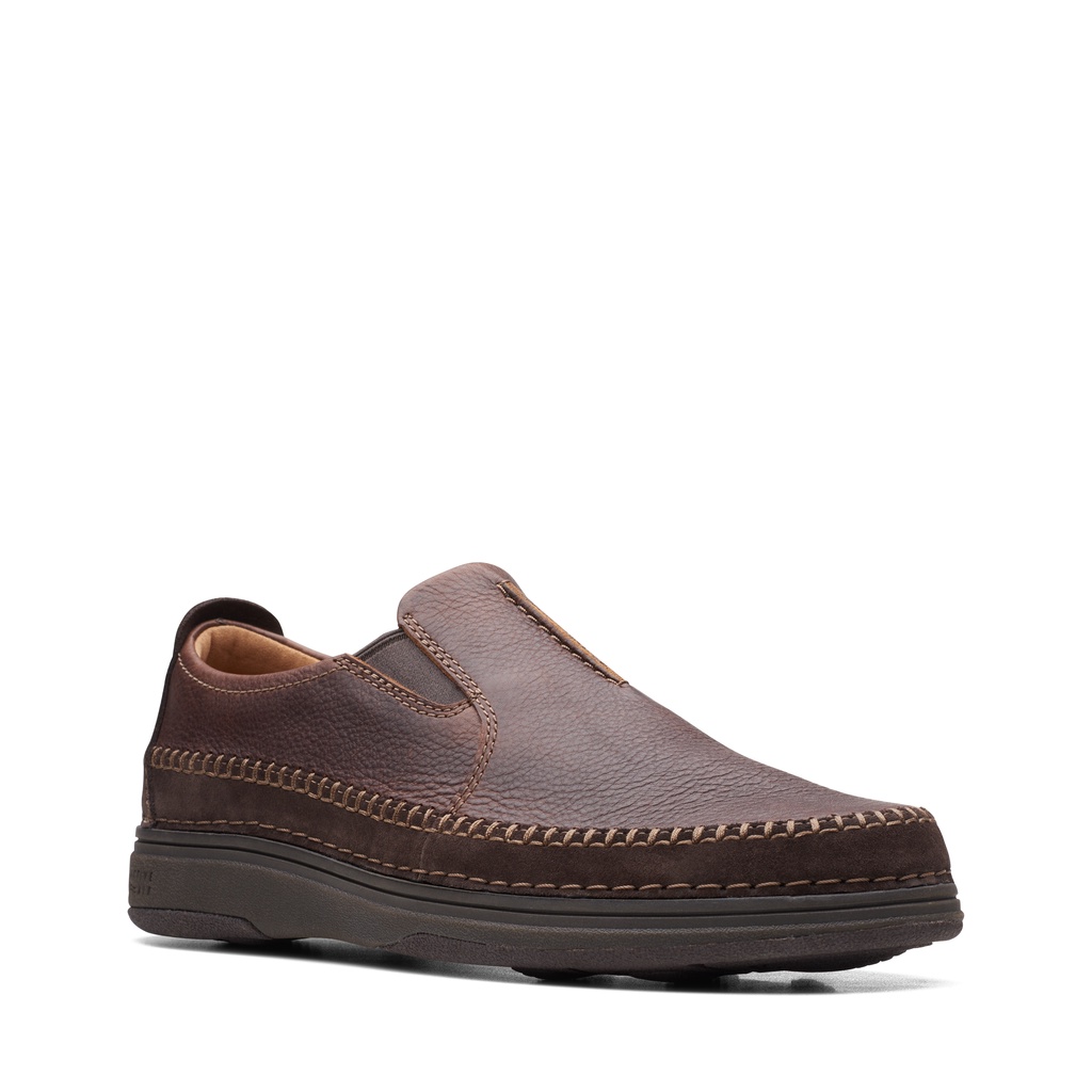 CLARKS Men's Casual Nature 5 Walk Dark Brown Combi Shoes | Shopee Malaysia