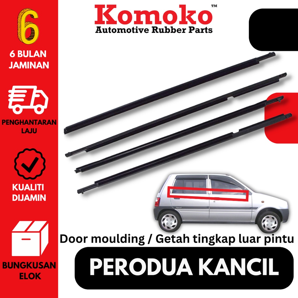 KOMOKO Perodua Kancil Door Outer Moulding Perodua Kancil Window Trim