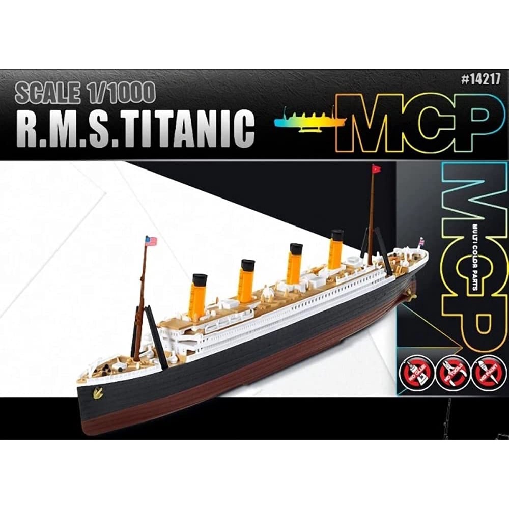 thumbnail image 2 of Premium Hobbies RMS Titanic Model Kit – 1:1000 Scale With Colored Parts, 11" Long 2 of 10