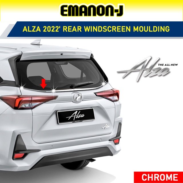 Hc Cargo Perodua Alza 2022 chrome Rear Glass Trim List Rear Windscreen ...